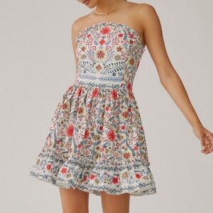 Selling this Anthropology Ruffle Tube Mini Dress, size medium